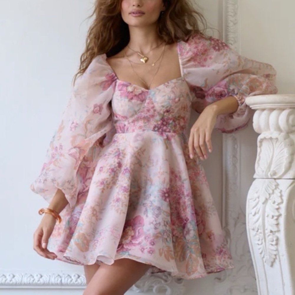 Selkie Yorkshire Princess Dress Puffy Long Sleeve Floral Dress